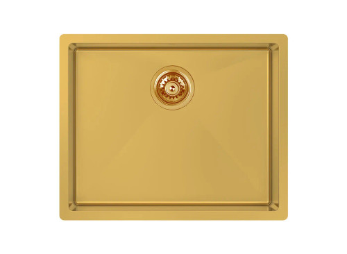 Abey Piazza 540mm Gold Square Single Bowl Sink - CR500G