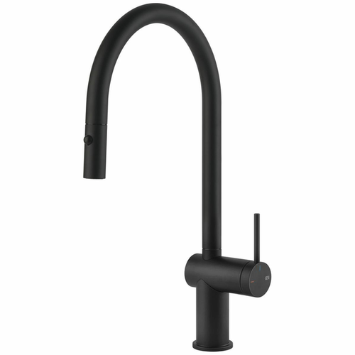 Gessi Inedito Dual Function Pull-Out Kitchen Mixer Tap - Black - 60413B
