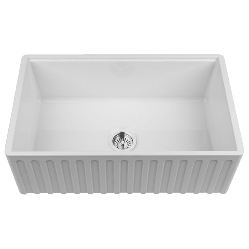Chambord Legrande 762mm White Fireclay Single Bowl Reversible Sink - LEGRANDE-1W