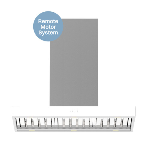 Whispair Rome 90cm White Island Mounted - Quiet External Motor - X7R09W5