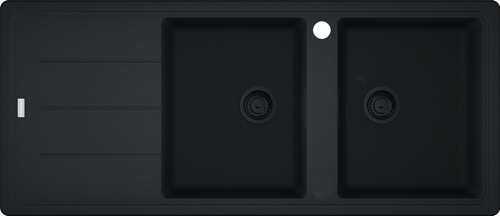 Franke Urban Matte Black Double Bowl Fragranite Sink With Drainer ...