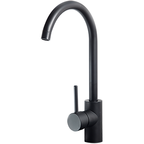 Artusi Matt Black Gooseneck Mixer Tap - ASM101B