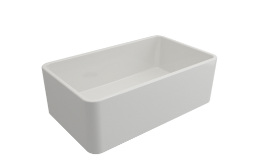 Turner Hastings Novi 75 X 46 Gloss White Single Bowl Fine Fireclay Butler Sink (*Flat On Both Sides Only) - NO75FS.A