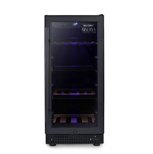 Husky Riserva 80L Riserva Single Zone Black Wine Fridge - 33 Bottles - HUSWS33SMBZY