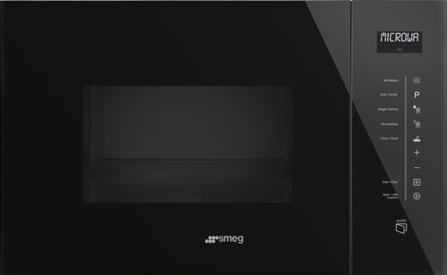Smeg Linea 25L Built-in Microwave With Grill - Pure Black - FMIA125B3