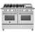 Bertazzoni 120cm Stainless Steel Heritage Series Dual Fuel Freestanding Oven - 6 Burner + Tepanyaki Plate - HER126G2EXT