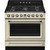 Smeg 90cm Victoria Range Cream 5 Burner Dual Fuel Pyrolytic Freestanding Cooker - TRA90GPP