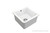Turner Hastings Cuisine 46 x 46 Inset / Undermount Fine Fireclay Matte White Sink With Overflow - CU463FS-MW-OF