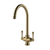 Turner Hastings Brushed Brass Gosford Double Sink Mixer with Filter - GO203KT-BB