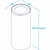 WHISPAIR PARIS 36 ISLAND CANOPY RANGEHOOD - X7P04 - PRODUCT DIMENSIONS DIAGRAM