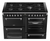 Belling 110cm Black Richmond Deluxe Dual Fuel Freestanding Oven - Split Ovens - BRDX110DFBL