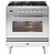 Ilve 80cm Professional Plus 5 Burner Freestanding Dual Fuel Cooker - P08DWE3SS