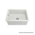 Turner Hastings Cuisine 60 x 46 Inset / Undermount Fine Fireclay Matte White Sink - CU603FS-MW/CU603FS-MW-OF