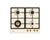 Bertazzoni Heritage 60cm Ivory & Gold Natural Gas Cooktop with Lateral Wok Burner - P604LHERAG
