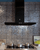 Steel 100cm Enfasi Black Wall-Mounted Canopy Rangehood - EKL100NF