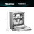 Hisense Stainless Steel Freestanding Dishwasher - 15 Place Settings - HSBE15FS