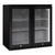 Husky 190L Black Double Glass Door Alfresco Drink Chiller With Anti-Condensation - ALFC2BLK840ELB