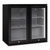 Husky 190L Black Double Glass Door Alfresco Drink Chiller With Anti-Condensation - ALFC2BLK840ELB