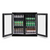 Husky 190L Black Double Glass Door Alfresco Drink Chiller With Anti-Condensation - ALFC2BLK840ELB