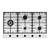 Omega 90cm Stainless Steel Gas Cooktop - OCG905WX