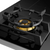 Omega 90cm Black Hybrid Gas / Induction Cooktop - OCIG905B