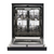 Omega 60cm Black Stainless Steel Freestanding Dishwasher - 14 Place Settings - ODWF6014BX