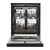 Omega 60cm Black Stainless Steel Freestanding Dishwasher - 14 Place Settings - ODWF6014BX