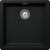 Schock 400mm Calabasa Black Single Bowl Sink + Franke Lina Black Pullout Tap (Lead Free) - GN100B + TA9921