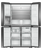 Fisher & Paykel 627L Black Stainless Steel Quad Door Fridge/Freezer - Series 7 - RF620QNPVB1