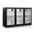 Husky 307L Net Alfresco 3 Door Black Bar Fridge - HUS-C3-840-BLK