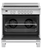 Fisher & Paykel 90cm Series 7 White Induction Freestanding Oven - AeroTech technology - OR90SCI4W1