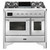 Ilve 100cm Majestic 4 Burner & Dual Zone Induction Dual Fuel Freestanding Cooker - MD10IDNE3 + COLOUR/FITTING