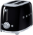 Smeg Black Retro Style 2 Slice Toaster - TSF01BLAU