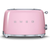 Smeg Pastel Pink Retro Style 2 Slice Toaster - TSF01PKAU