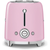 Smeg Pastel Pink Retro Style 2 Slice Toaster - TSF01PKAU