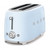 Smeg Pastel Blue Retro Style 4 Slice Toaster - TSF02PBAU