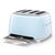 Smeg Pastel Blue Retro Style 4 Slice Toaster - TSF02PBAU