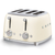 Smeg Cream Retro Style 4 Slice Extra Wide Toaster - TSF03CRAU