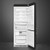 Smeg 481L Net Black Retro Style Bottom Mount Refrigerator & Freezer - FAB38RBL5AU