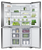 Fisher & Paykel 538L Net Black Steel Quad Door Fridge With Ice & Water - RF605QNUVB1