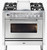 Ilve 90cm Professional Plus 6 Burner + Tepanyaki Plate Freestanding Cooker - P09FDWE3 + COLOUR OPTIONS