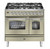 Ilve 90cm Nostalgie 4 Burner + Dual Zone Induction Freestanding Double Cooker - PD09IDNE3 + COLOUR/FITTING