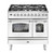 Ilve 90cm Nostalgie 6 Burner With Wok Burner Freestanding Double Cooker - PD096DNE3 + COLOUR/FITTING