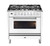 Ilve 90cm Professional Plus 5 Burner With Fish Burner Freestanding Cooker - P09PDWE3 + COLOUR OPTIONS