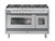 Ilve 120cm Professional Plus 5 Burner With Fish Burner & Simmer Plate Freestanding Double Cooker - P12SDWE3 + COLOUR OPTIONS