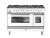 Ilve 120cm Professional Plus 5 Burner With Fish Burner & Simmer Plate Freestanding Double Cooker - P12SDWE3 + COLOUR OPTIONS