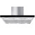 Artusi 120cm Stainless Steel & Black Glass BBQ Canopy Rangehood - 2000m3/hr - ACH12BBQB