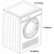 FISHER & PAYKEL 7KG WHITE VENTED DRYER - DE7060G2 - DIMENSIONS DIAGRAM