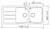 ABEY SCHOCK FORMHAUS 1160MM ALPINA CRISTALITE DOUBLE BOWL SINK - FD-200W - TECHNICAL DIAGRAM