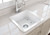 Turner Hastings Cuisine 46 X 46 White Gloss Single Bowl Fine Fireclay Inset/Undermount Sink - CU46FS/CU46FS-OF